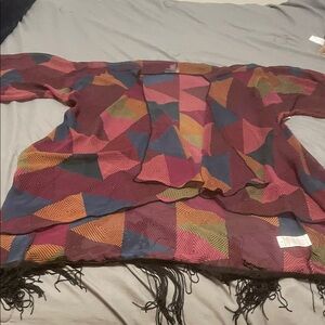 Colorful Geometric Patterned Kimono